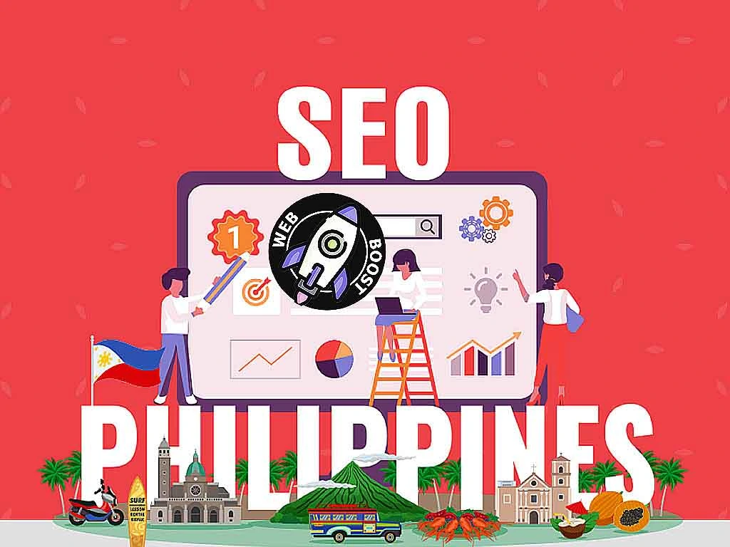 web boost seo logo on PC monitor