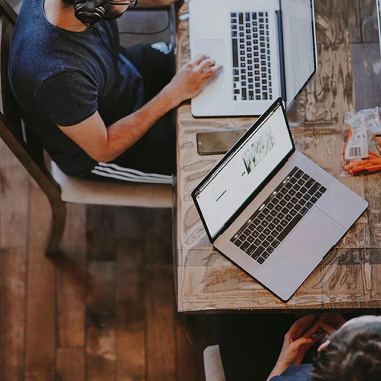 laptops on a table