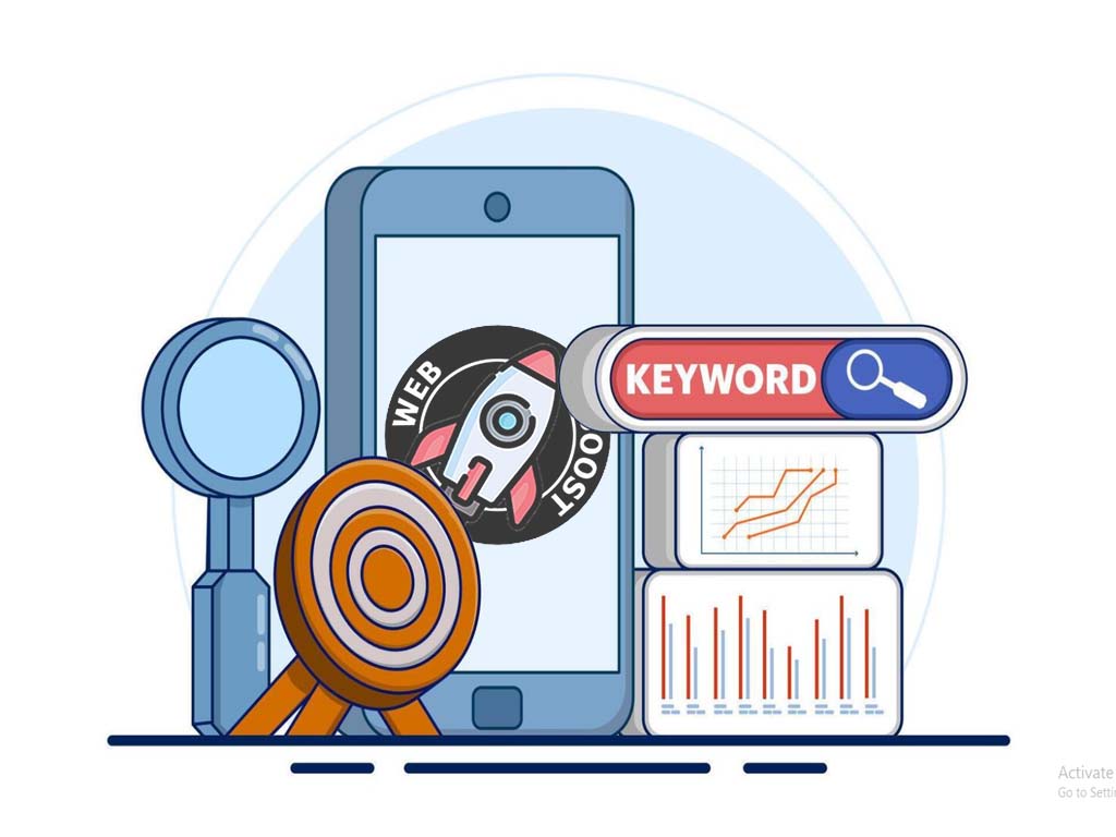 keyword icon with web boost logo
